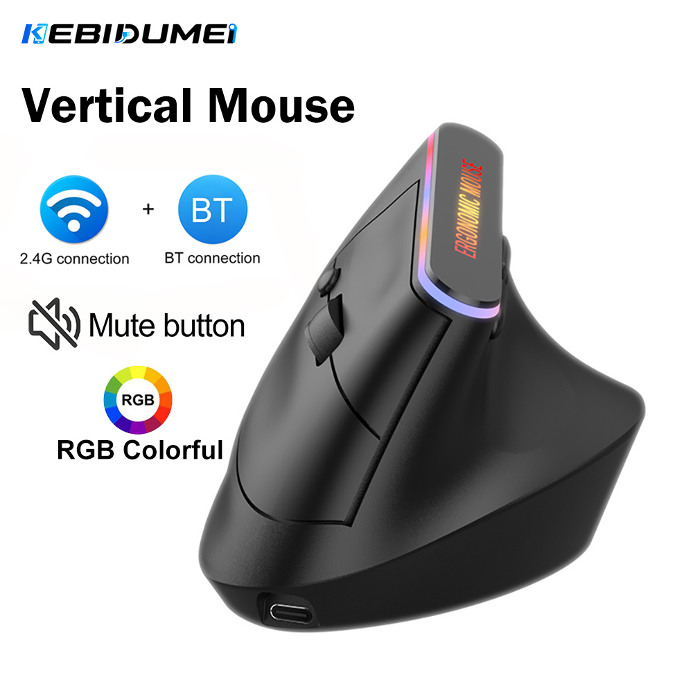 Pc Gaming Gta 6 - KEBIDUMEI Mouse verticale Bluetooth 5.2 2.4G