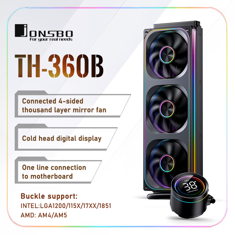 Pc Water Cooling - Jonsbo TH-360 AIO CPU Raffreddamento a