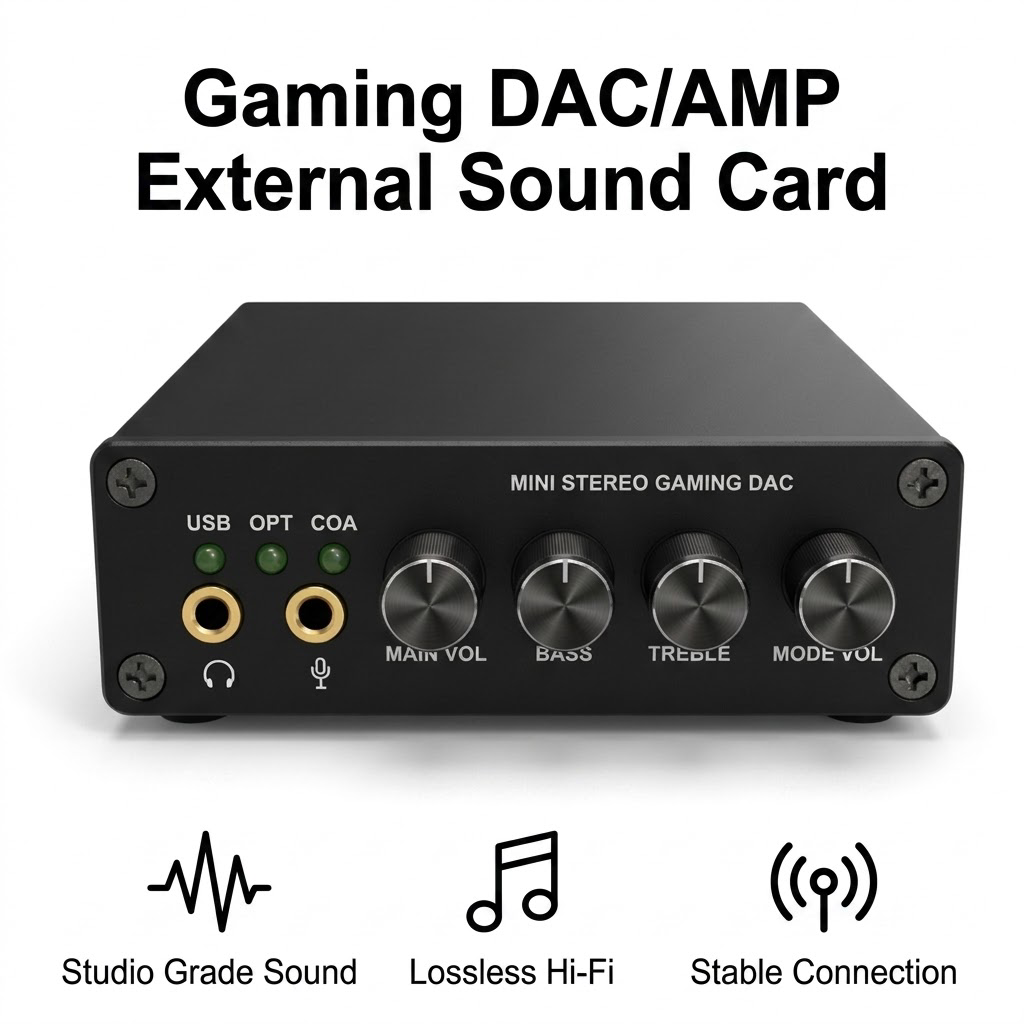 Pc Gaming Compact - Mini DAC Gaming Amplificatore per Cuffie